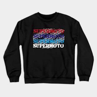 supermoto lettering fullcolor Crewneck Sweatshirt